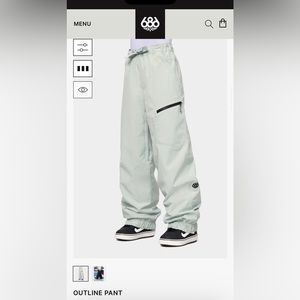 686 Outline snowboarding pant in Dusty Sage